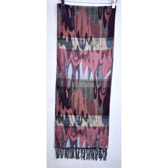 Fraas Eco Cashmink Ripple Print Colorful Soft Scarf NWT - Picture 4 of 12